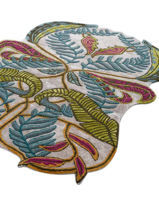Fern Blue Olive Hand Tufted Carpet – view 2
