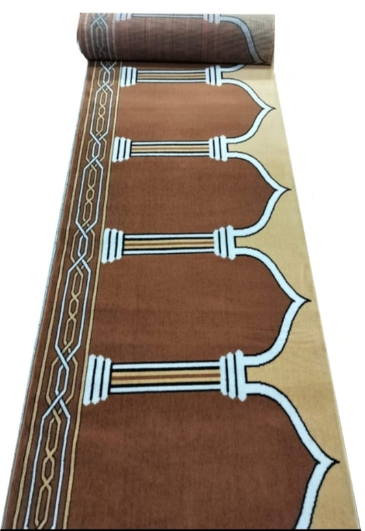 Hidayah Brown Janamaz Carpet For Masjid Prayer Matt