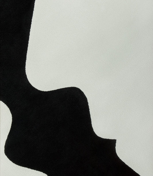 Illusion Black Cream Hand Tufted Carpet – view 2