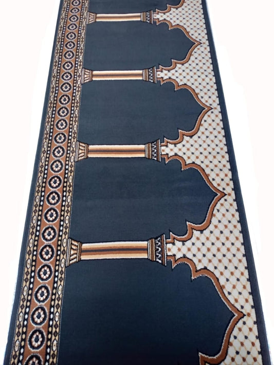 Qiblah Blue Janamaz Carpet For Masjid Prayer Matt