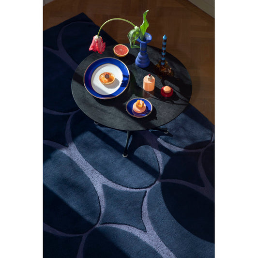 Orbit Navy Hand Tufted Wool Rug – alternate view