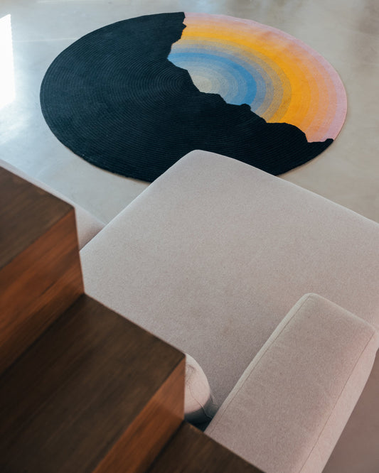 Velvet Round Hand Tufted Carpet