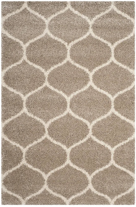 Sandstone Trellis Shag Rug
