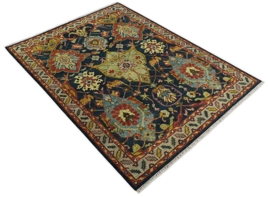 Geometric Hand Knotted Rug