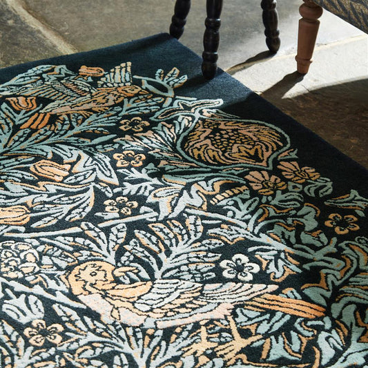 Audubon Navy Botanical Hand Tufted Wool Rug – alternate view