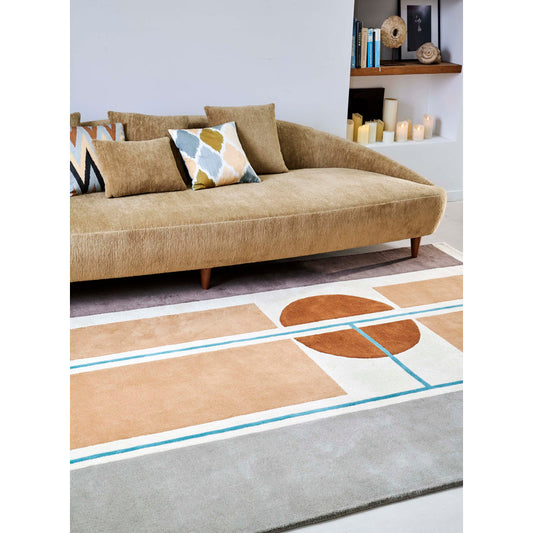 Meridian Brown Tan Hand Tufted Carpet – view 2
