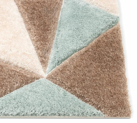 Seafoam Prism Shag Runner - room setting