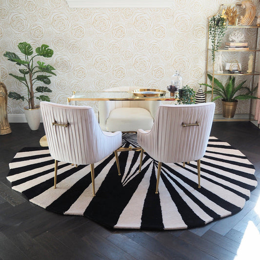 Sunburst Black Gold Hand Tufted Carpet – view 2