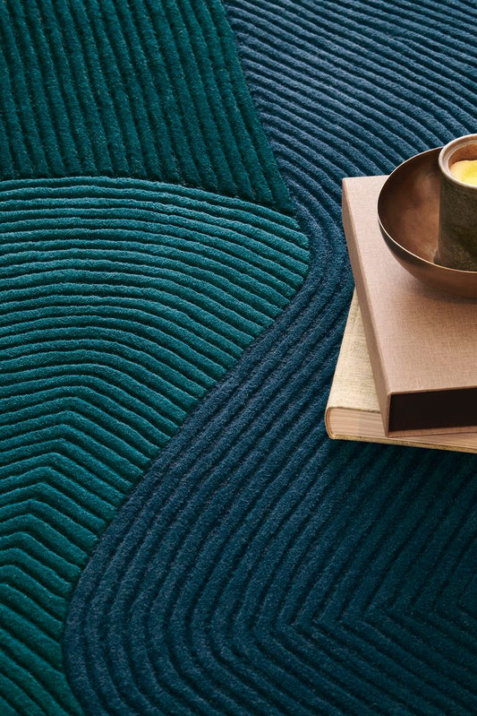 Cove Teal Hand Tufted Carpet – view 2