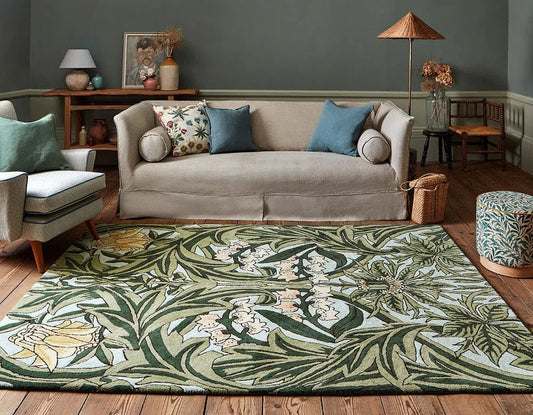 Meadow Green Gold Hand Tufted Carpet – view 2