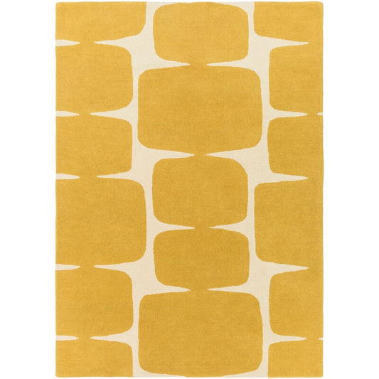 Domino Mustard Cream Hand Tufted Carpet – view 2