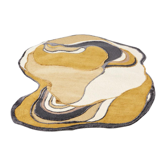 Amber Mustard Grey Hand Tufted Carpet – view 3