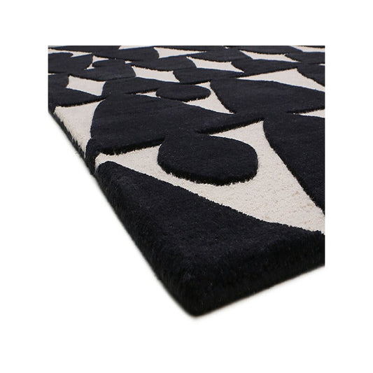Pyramid Black Cream Hand Tufted Carpet – view 2