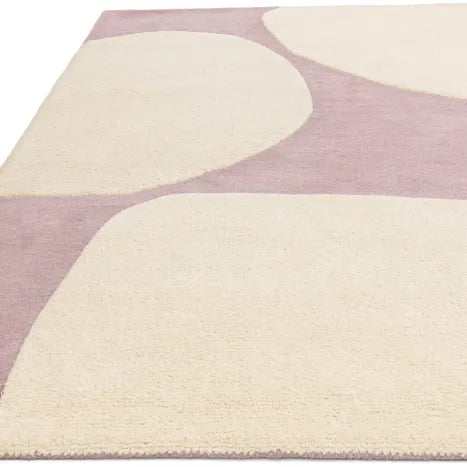 Pebble Mauve Cream Hand Tufted Carpet – view 2