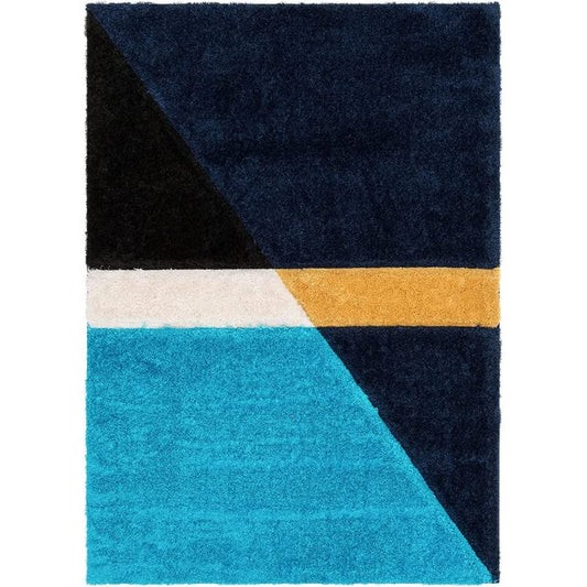 Twilight Colour-Block Shag Rug