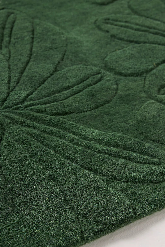 Foliage Forest Green Hand Tufted Carpet – view 2