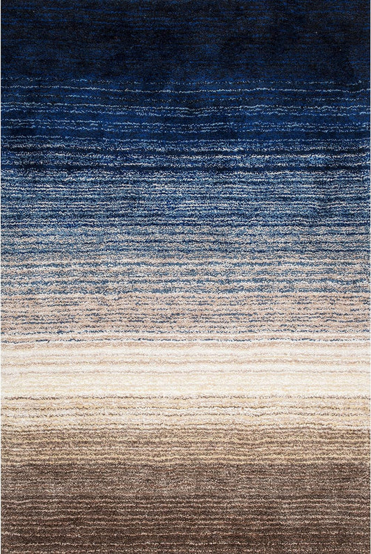 Sapphire Ombre Shag Rug - room setting