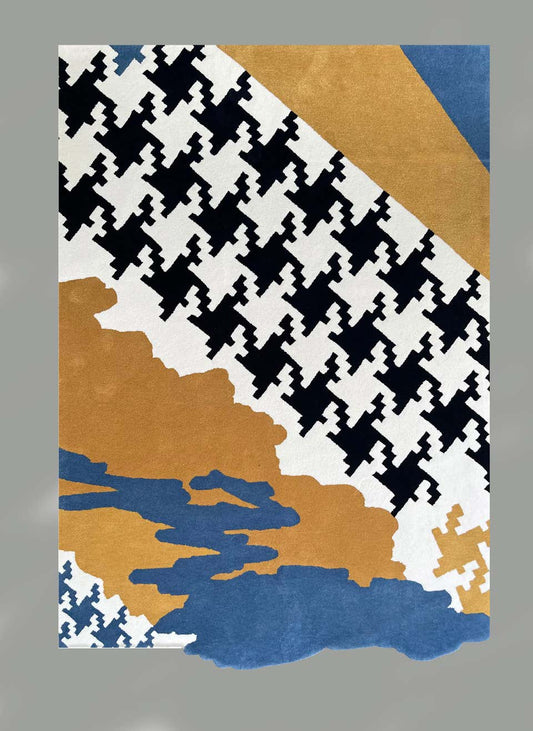Tempest Black Mustard Hand Tufted Carpet – view 2