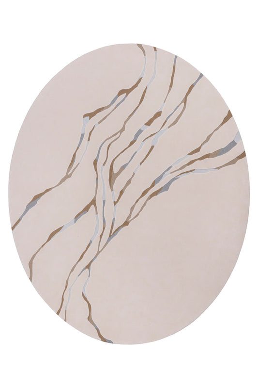 Marmora Ivory Oval Hand Tufted Rug