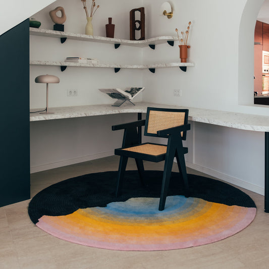 Velvet Round Hand Tufted Carpet