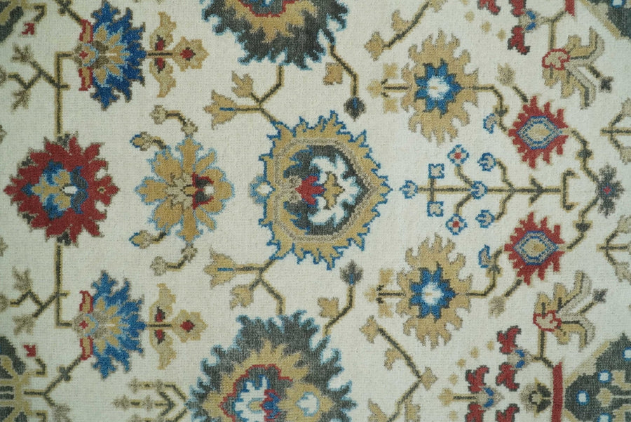 Hand knotted wool carpet from Bhadohi, India's Carpet City