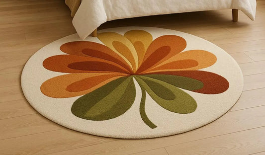Ocean Round Hand Tufted Carpet