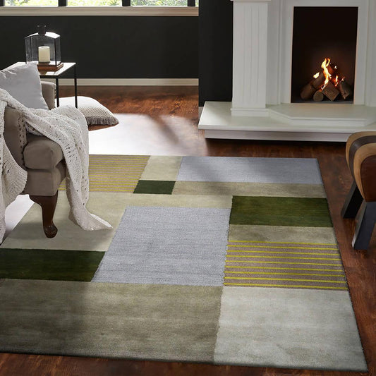 Corvess Geometric Hand Tufted Carpet