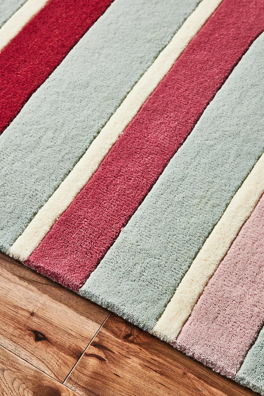 Zeyric Geometric Multicolor Irregular Hand Tufted Rug – view 3
