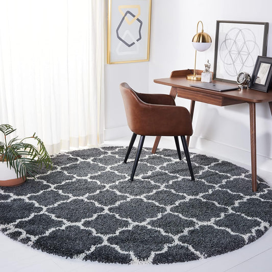 Woffle Round Shaggy Carpet