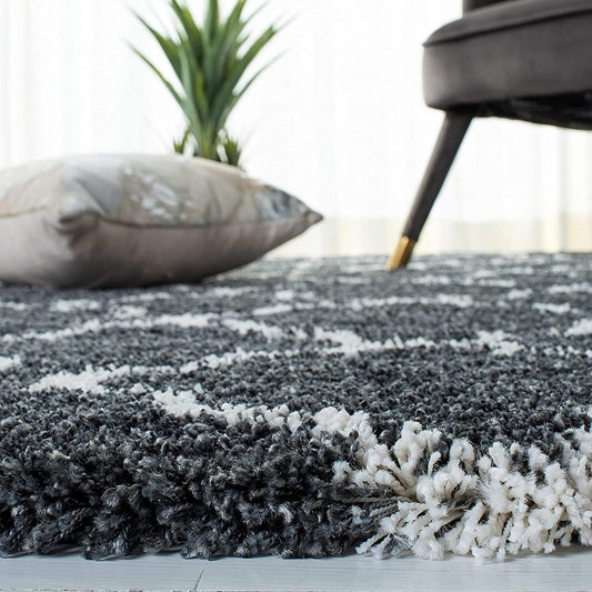 Woffle Round Shaggy Carpet