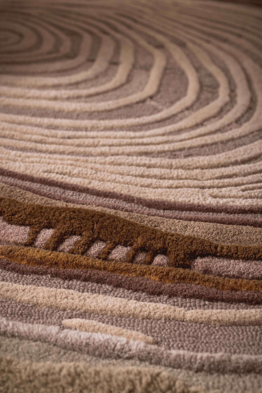 Knot Brown Taupe Hand Tufted Carpet – view 3