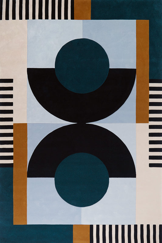 Solvira Geometric Hand Tufted Carpet
